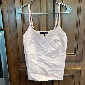 Forever 21 Faux Leather Light Pink Tank Top Size Large NWT